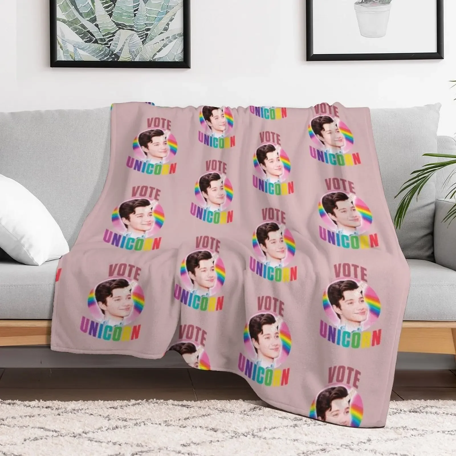 vote unicorn glee Throw Blanket for sofa Kid'S Warm Blankets