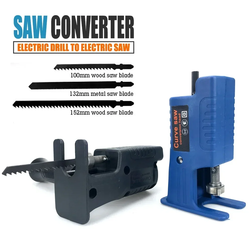Imagem -02 - Broca Elétrica Modificada para Serras Elétricas Adaptador de Serra Alternativa Acessório Serras Elétricas Broca para Serras de Gabarito Ferramentas de Corte de Madeira