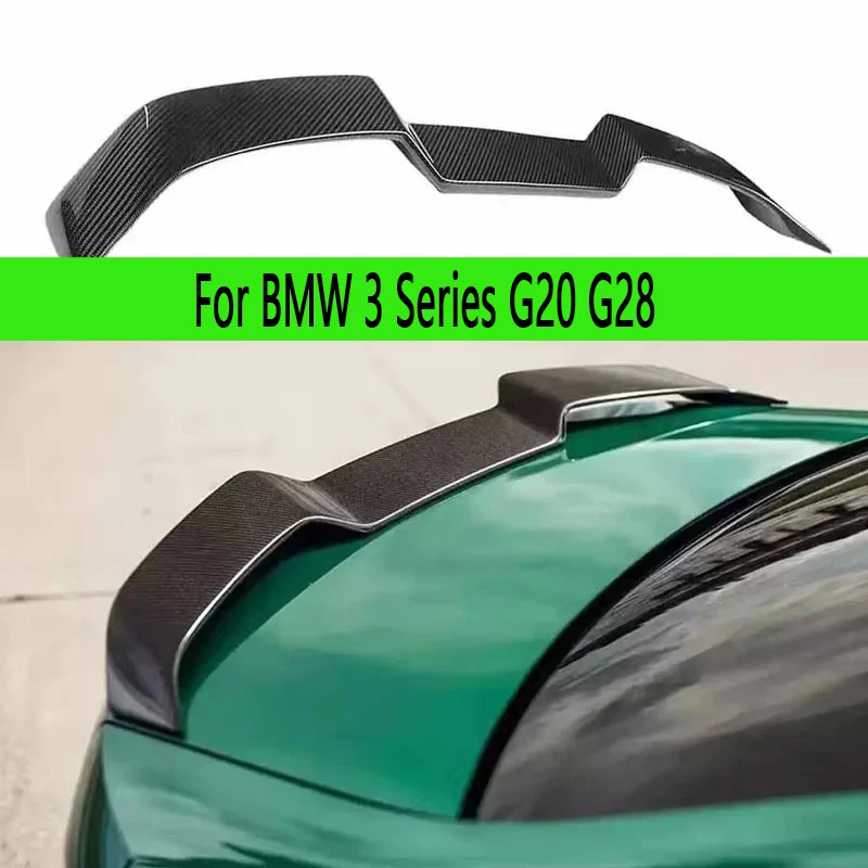 

For BMW 3 Series G20 G28 Carbon Fiber Tail fins Rear Spoiler Duckbill Car Wing Retrofit the rear wing Upgrade Auto partsbody kit