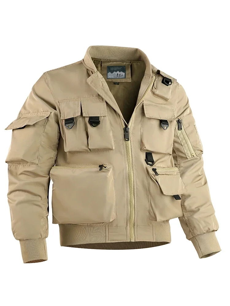 LIBIELIY   2025Wind-proof Tactical Jacket Military Outdoor Cross-country Sports Trend Versatile Informal For Fall Leather