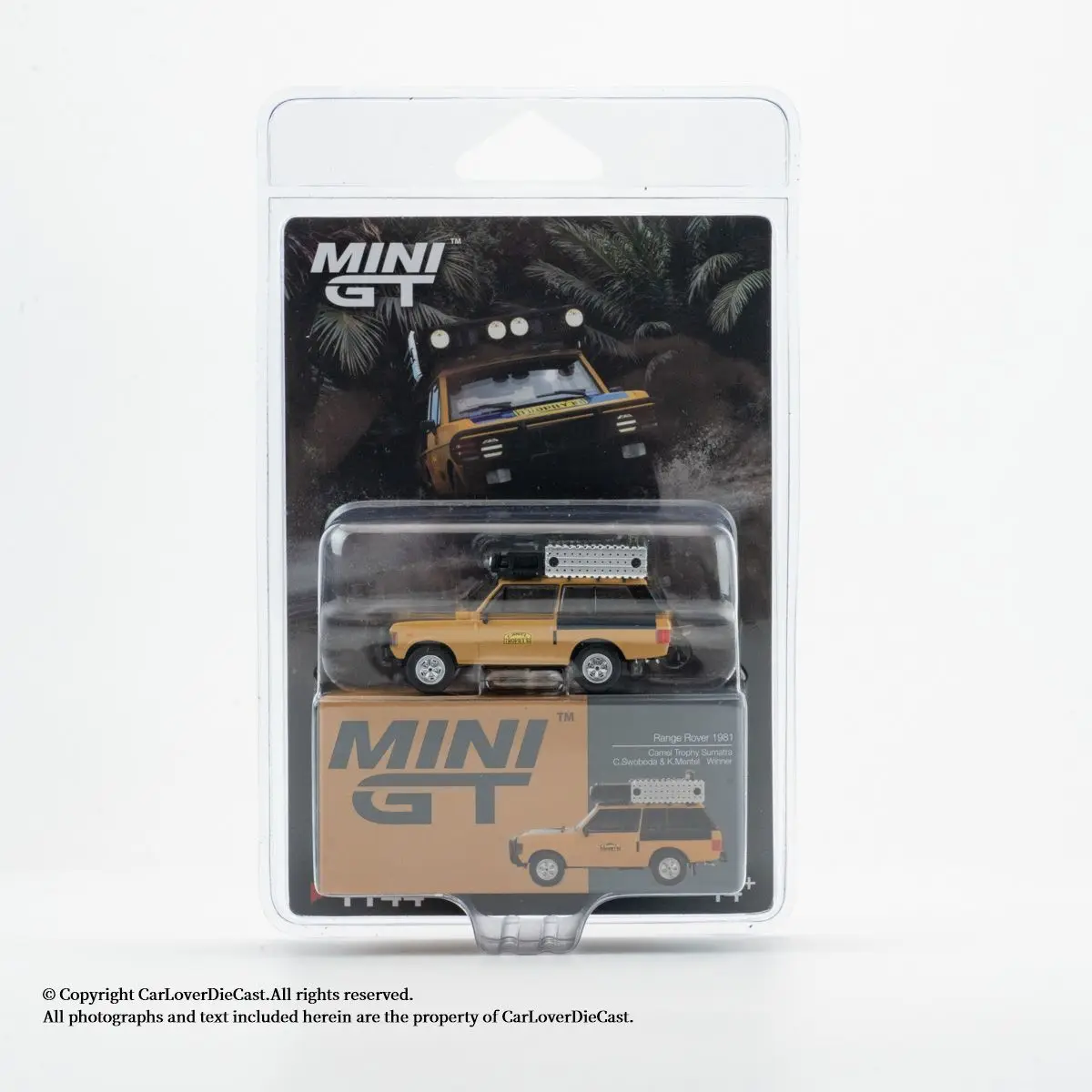 

IN Stock MINIGT 1:64 Range Rover 1981 Camel Trophy Sumatra C.Swoboda & K.Mentel Winner Alloy Diecast Car Model Collectible Gift