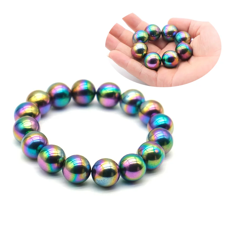 20mm Colorful Round Magnetic Bracelet Beads Palm Stone Stres
