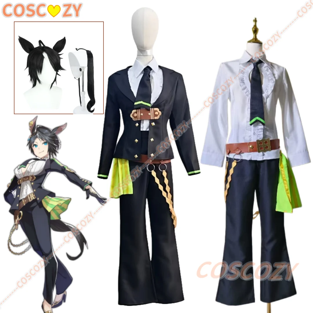 Anime Pretty Derby Uma Musume Fuji Kiseki Cosplay Costume Winning Outfit Wig Ear Tails Men Women Set Custom Size