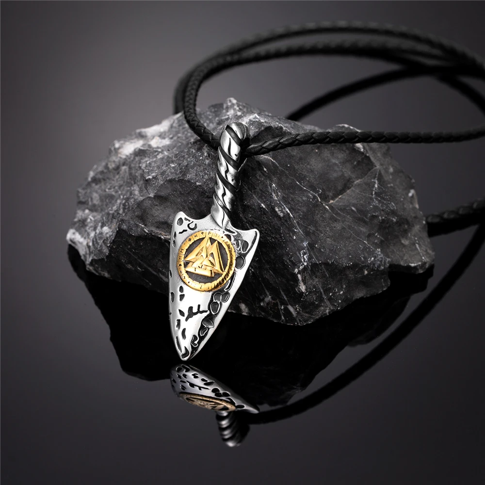 Nordische Runen Vegvisir Kompass-Halskette für Männer, verblasst nie, Edelstahl, Wikinger-Dreizack-Amulett-Anhänger, isländischer Vintage-Schmuck – Detail 20