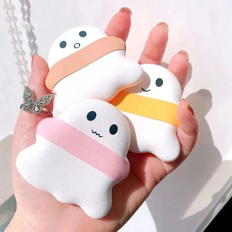 15 szt. Białe Gąbeczki do Makijażu w Kształcie Palca z Duchem, Korektor, Podkład, Puder, Gąbki Kosmetyczne, Poduszeczki do Twarzy, Narzędzia do Makijażu, Do Użytku na Sucho i na Mokro