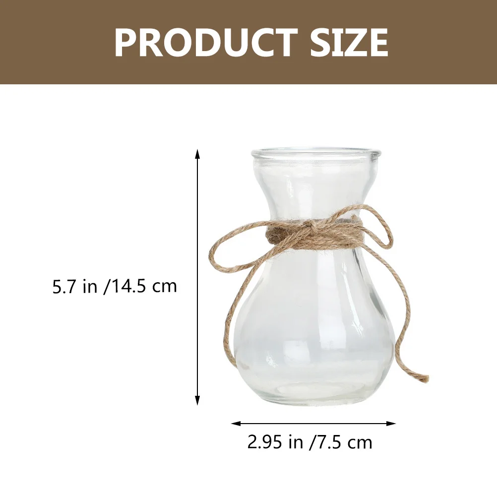 

3Pcs Transparent Glass Vase Hydroponic Plants Container Simple Style Flower Arrangement Vase Decor Hydroponic Plants Container