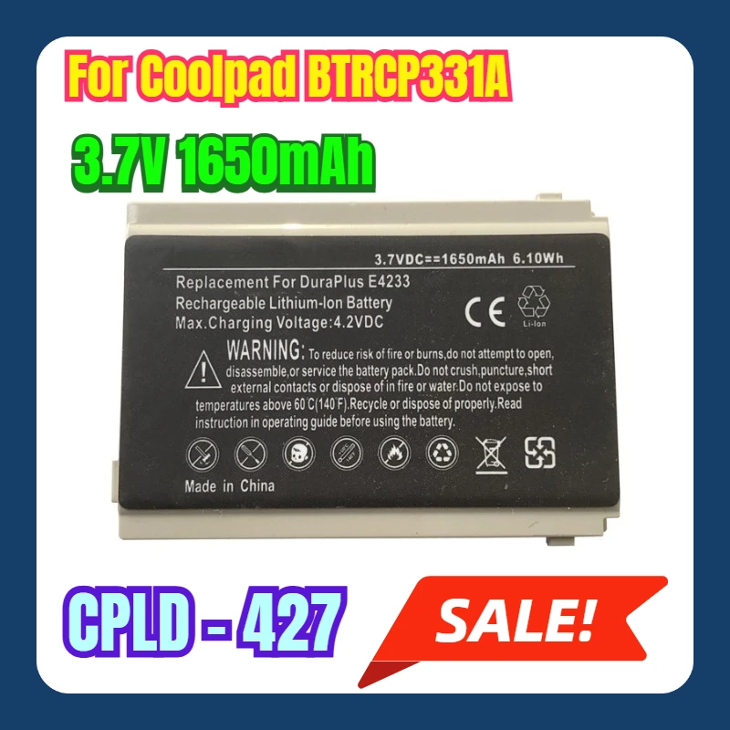 

Аккумуляторы для мобильных телефонов 3,7 В, 1650 мАч CPLD — 427 для Coolpad BTRCP331A
