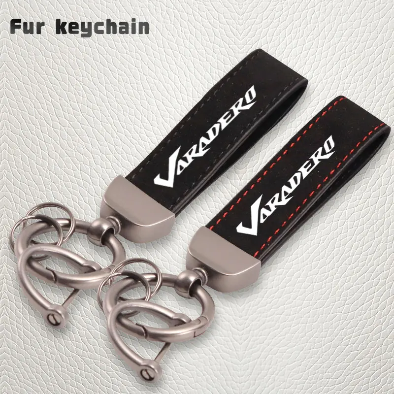 Suitable for Honda Varadero XL1000 1000 XL125 XL1000V XL125 XL125V Luxury Leather Suede Motorcycle Keychain Horseshoe Buckle