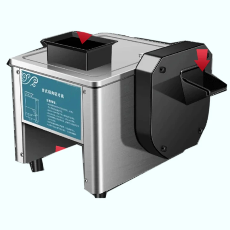 

Electric Meat Slicer Machine Commercial Home Meat Grinder Automatic Fish Cutter Onion Vegetable Cutter Fillet Shredded Slicer