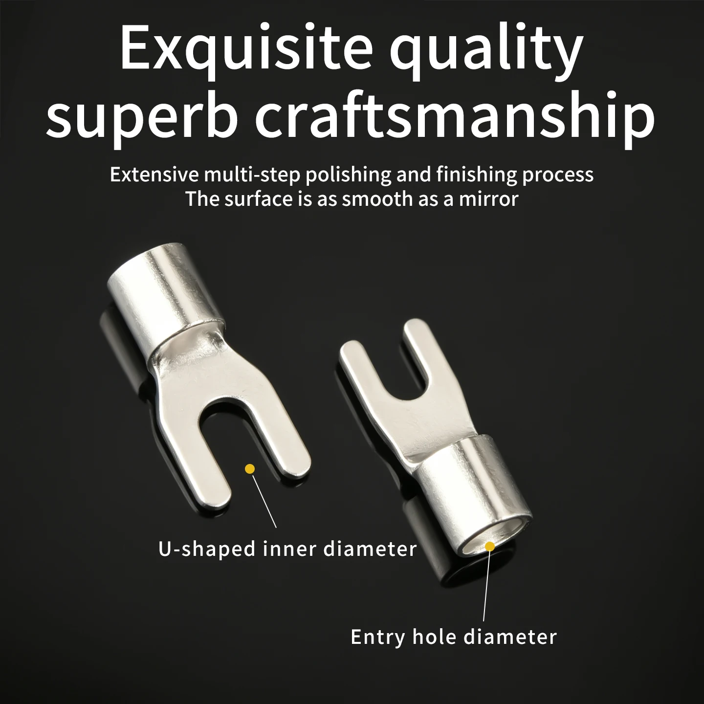 Xangsane red Copper Gold-plated Terminal Block for Wiring Connections of Automotive Amplifiers - Ground Wire U-Shaped plug