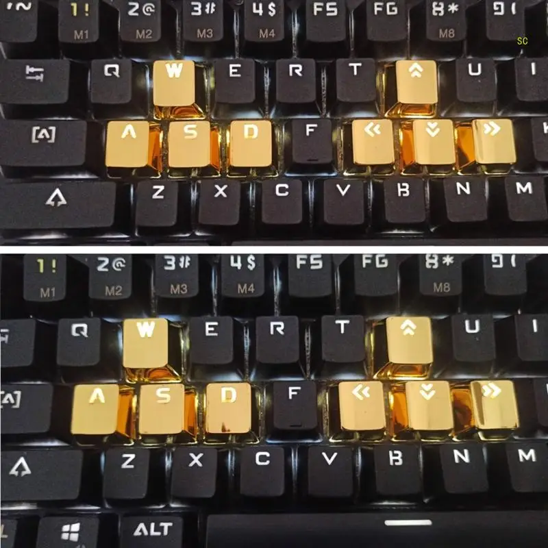 Kim Loại WASD Hướng Keycaps Mũi Tên Có Đèn Nền Cho Chơi Game Cơ Dropship