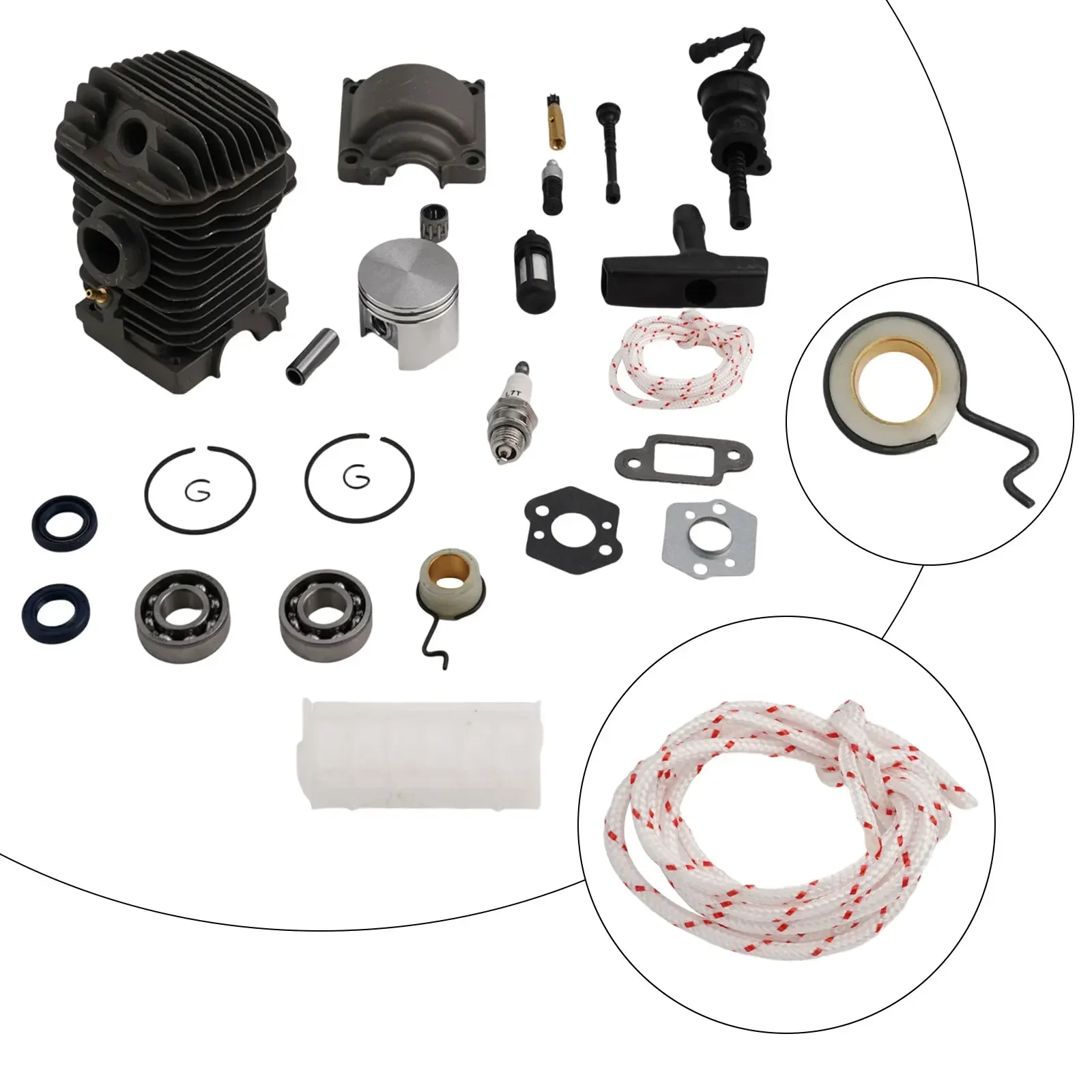 Cylinder Piston KIT-CYLINDER PISTON 023 025 MS230 MS250 1123 020 1209 42.5mm Chainsaw Replacement Part High Quality