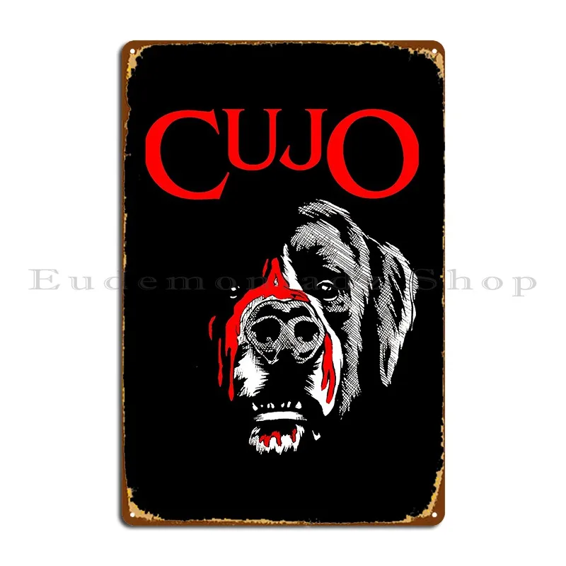 Cujo Dog Stephen King Halloween Clutches Play Please Joe Camber Auto Repair Metal Plaque Designer Cinema Kitchen Tin Sign Poster