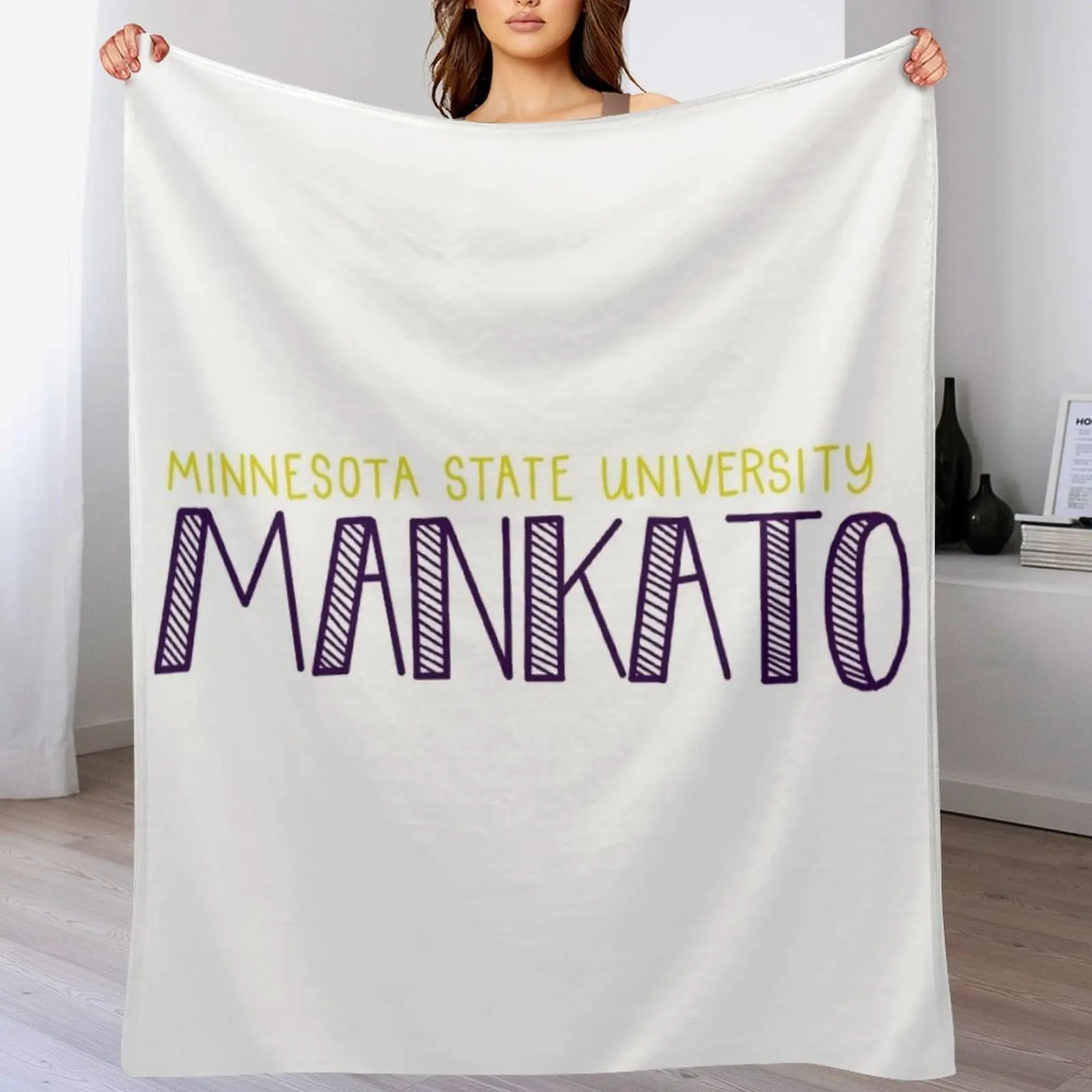 Minnesota State University Mankato Throw Blanket Fuzzy Plush Throw Blanket for Sofa Chair