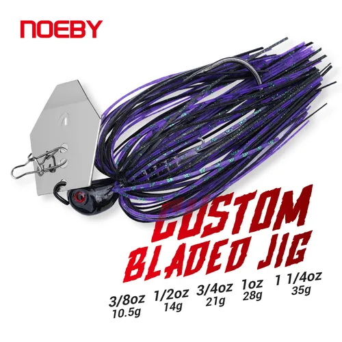 Imagen 1 del producto Noeby Chatterbait 10,5g 14g 21g 28g 35g plantilla con hoja aguja Stinger gancho alambre cebo Power Wobblers Bass Pike Jig Señuelos de pesca