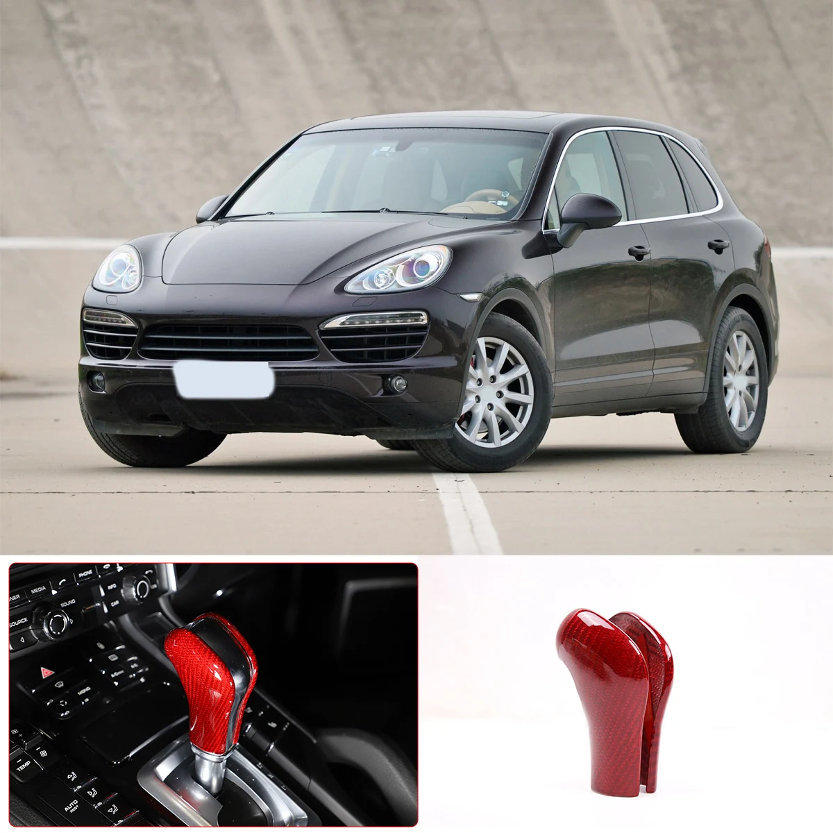

For Porsche Cayenne 2011-2017 Automotive center console gear shift decoration protective cover carbon fiber car gear shift cover