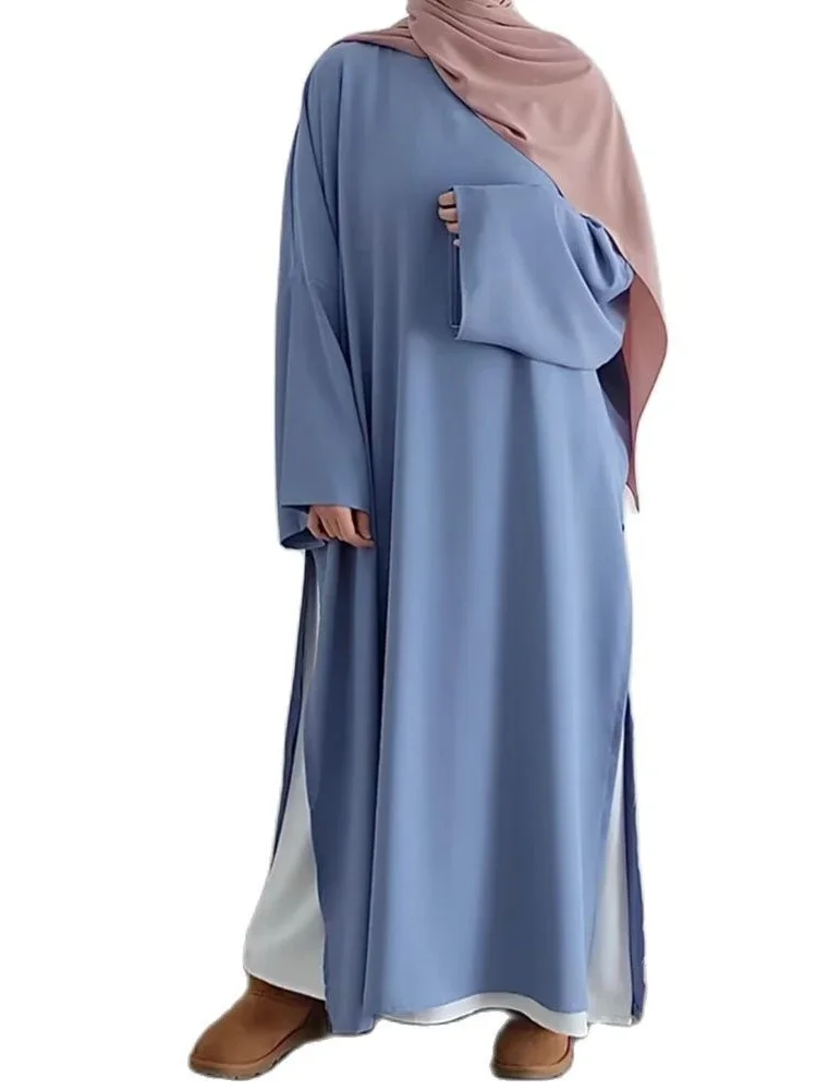 Eid Abaya Dress for Woman 2 Piece Dresses Set Ramadan Woman Nida Party Abayas Saudi Arabic Dubai Arab Robe Caftan Vestido Kaftan