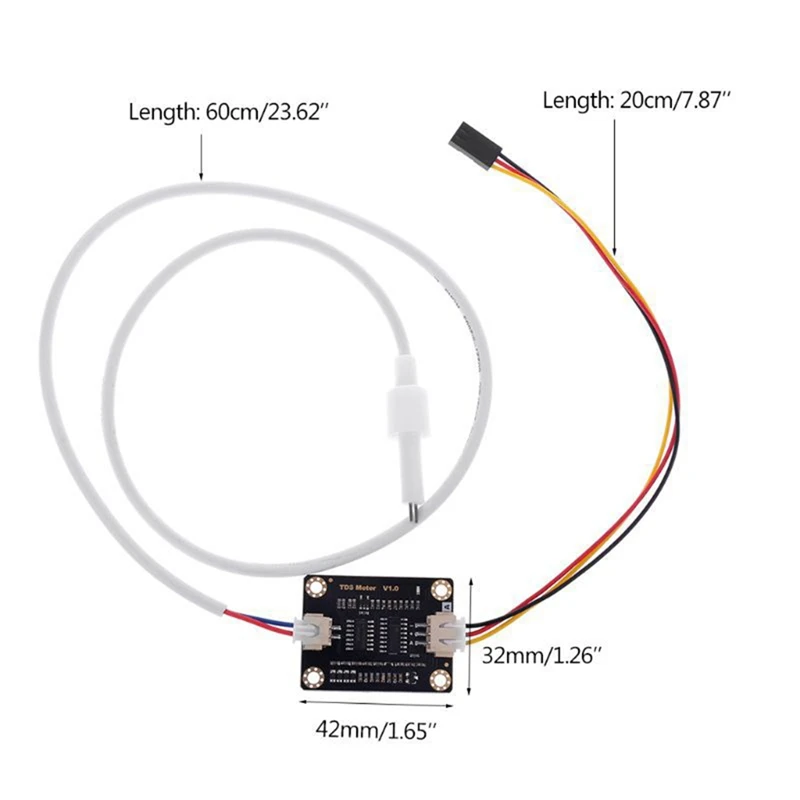 เซ็นเซอร์ TDS แบบอะนาล็อกเซ็นเซอร์การนําน้ําสําหรับ Arduino การตรวจจับของเหลวโมดูลตรวจสอบคุณภาพน้ํา Water Monitor