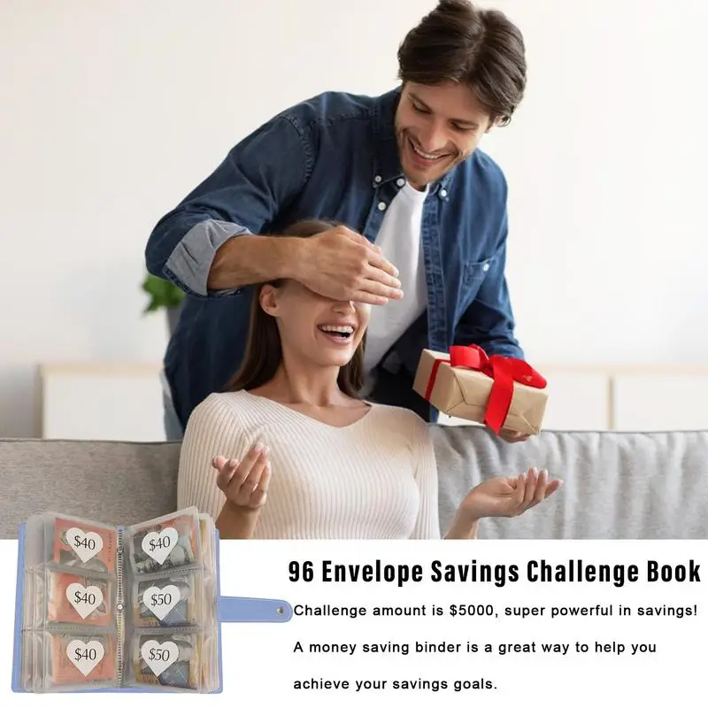 96 Envelope Challenge Binder วิธีที่ง่ายและสนุกในการออมความท้าทาย Binder Budget Binder พร้อมซองเงินสด