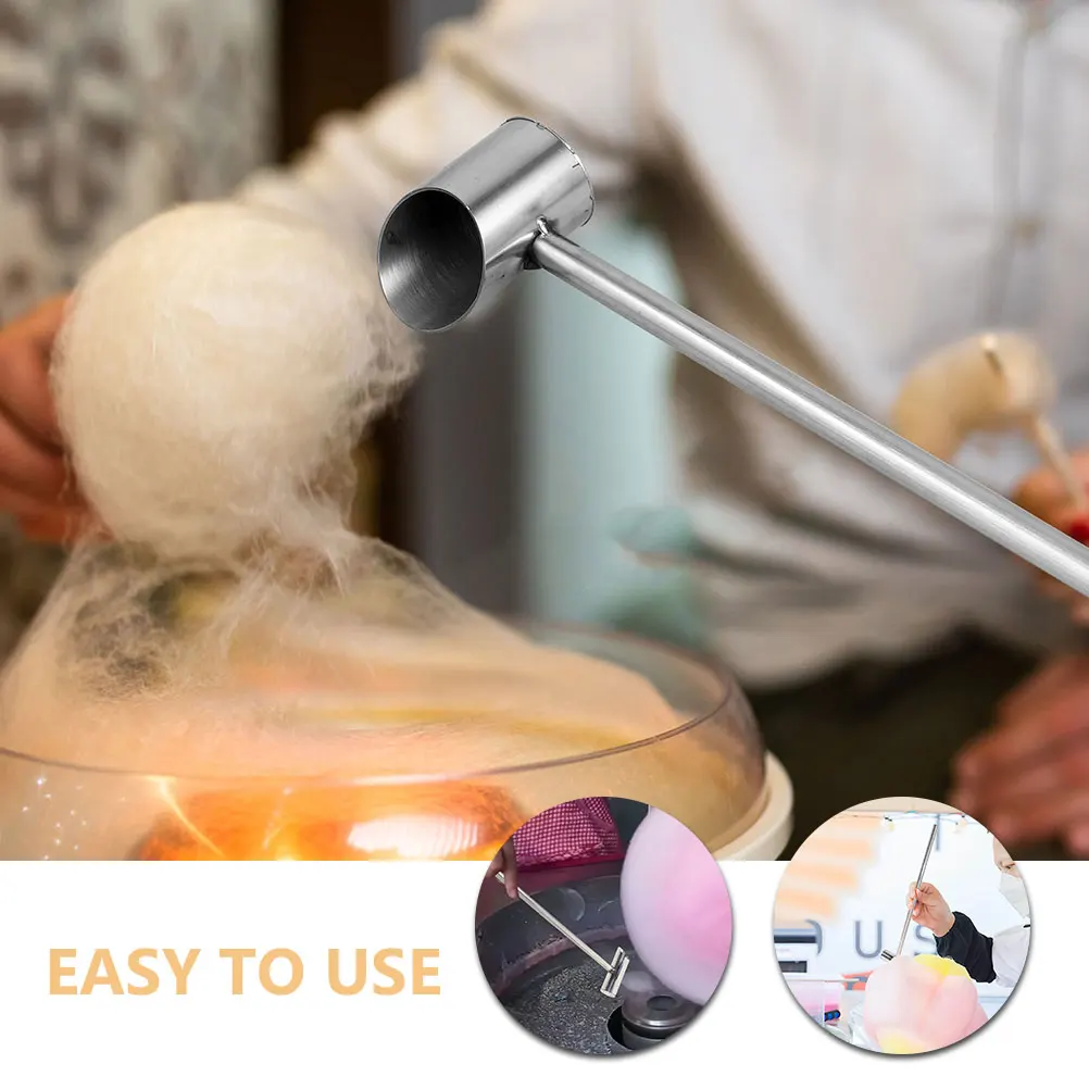 

2pcs Cotton Candy Spoon Stainless Steel Sugar Scooper for Marshmallow Machine Reusable Kitchen Tool MultiFunction Food Scoop