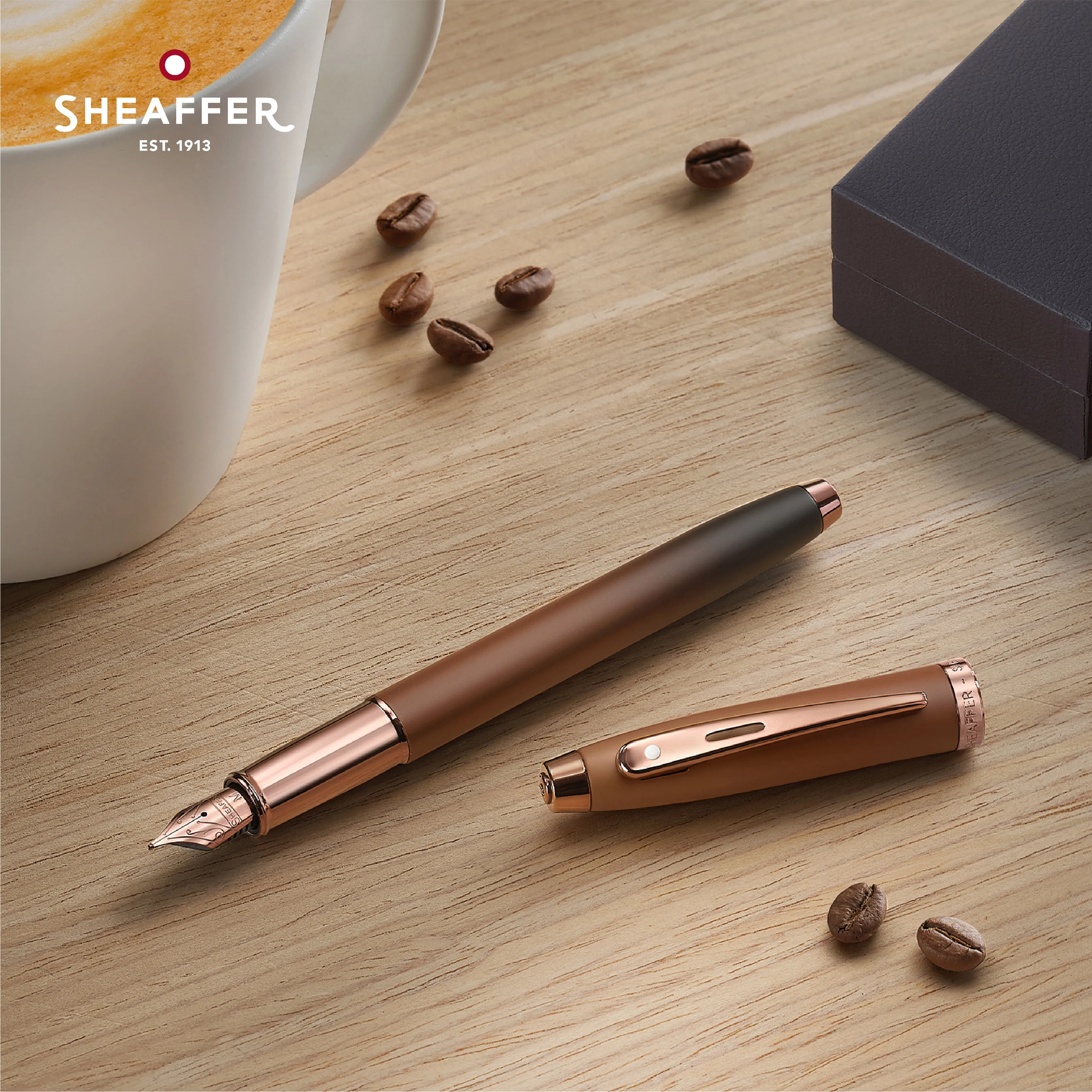 Imagem -04 - Sheaffer-coffee Gradient Color Fountain Pen Signature Ball Pen Presente para Escrita Comercial Edição Limitada Série 100 2024