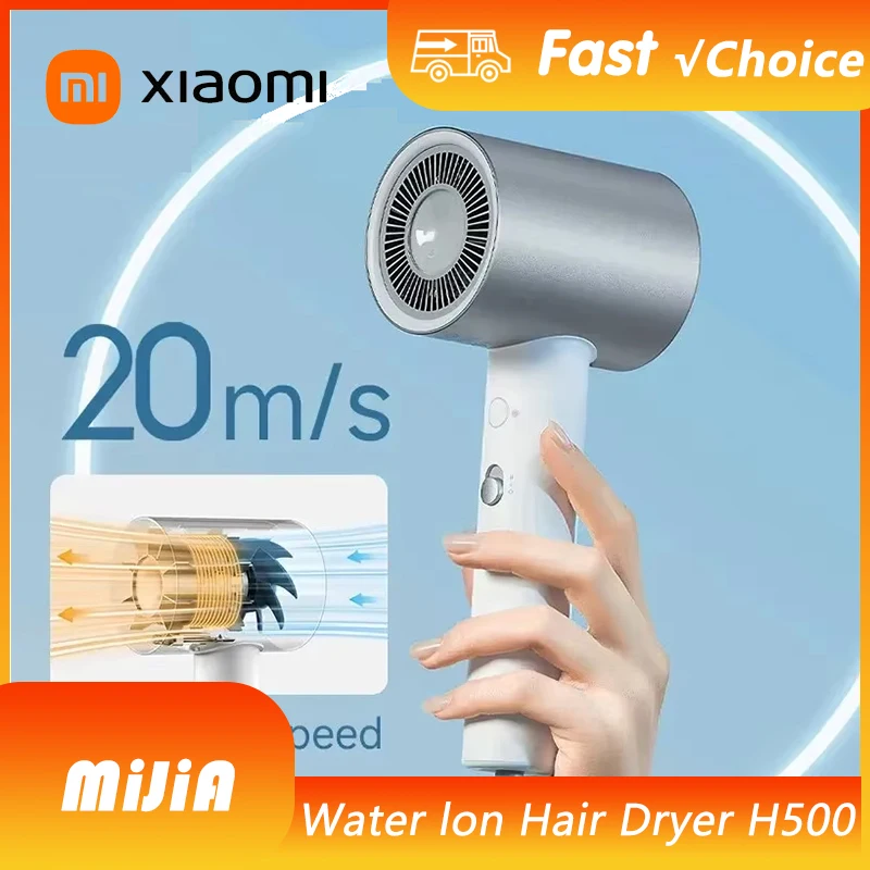 

NEW XIAOMI MIJIA Water Ion Hair Dryer H500 Wind 20m/s 1800W Hot and Cold Circulating Air Mode Quick Dry Profession Care