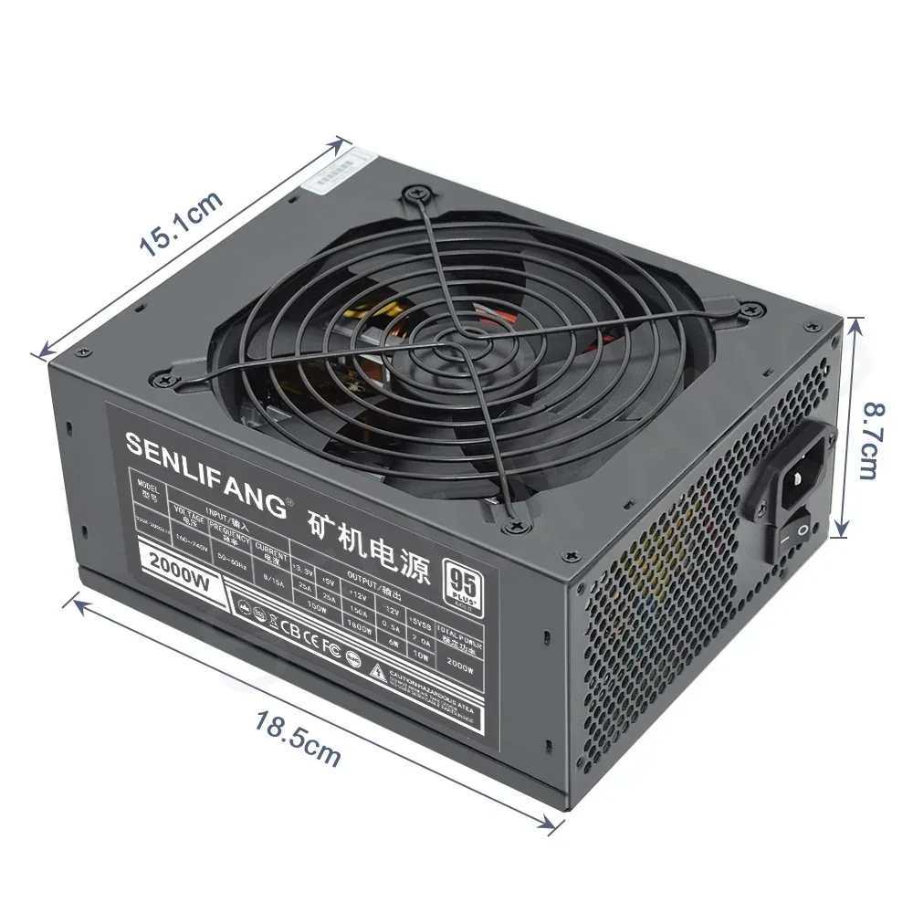 Imagem -02 - Btc Miner Machine Support Módulo Completo de Gpu 1800w 2000w Fonte de Alimentação de Mineração Ethereum Etc Rvn Atx pc Psu