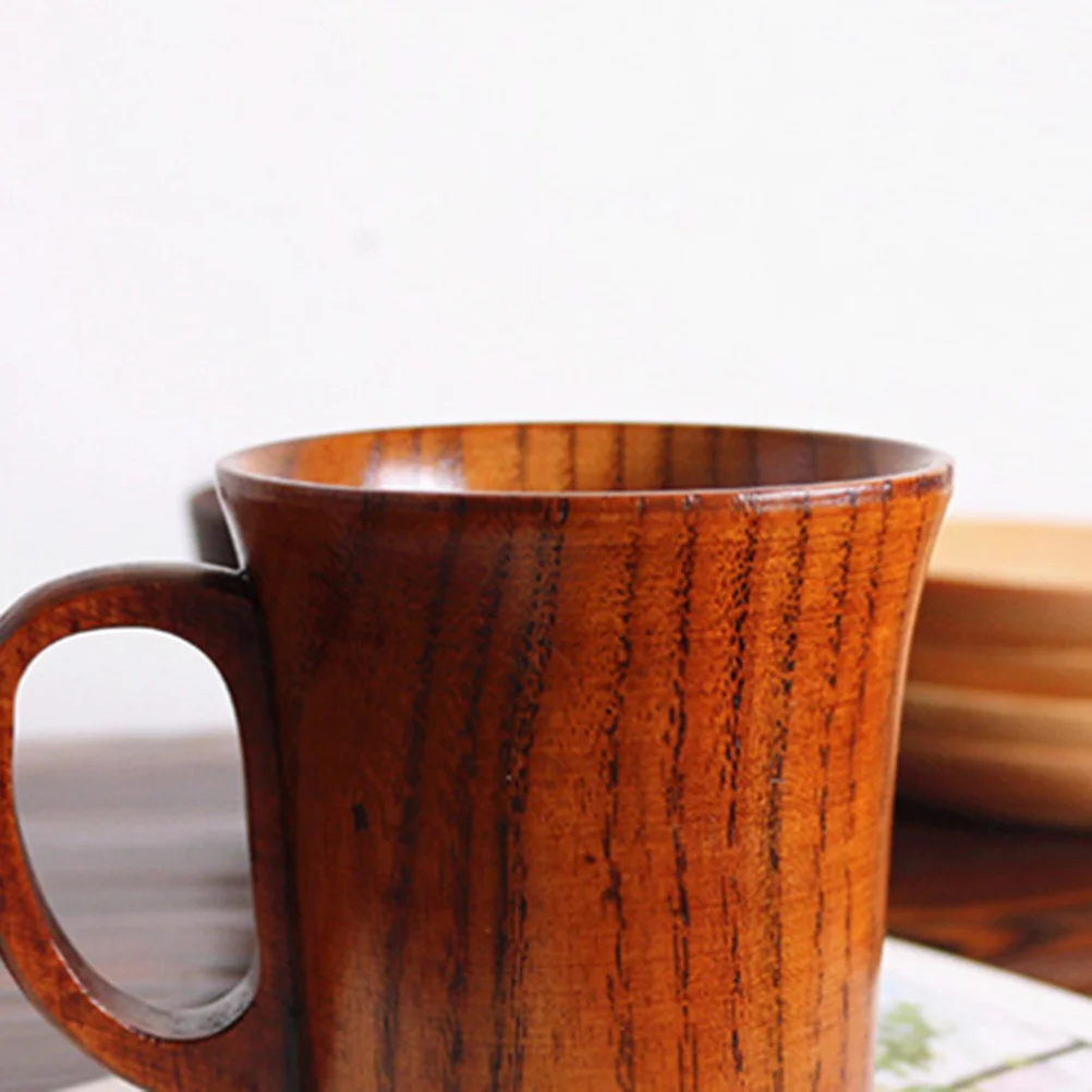 

1pc Jujube Solid Wood Drinking Mug Heat Resistant Shatterproof For Home Restaurant Hotel Use Wood Coffee Cup Tea Cup Wine Mug
