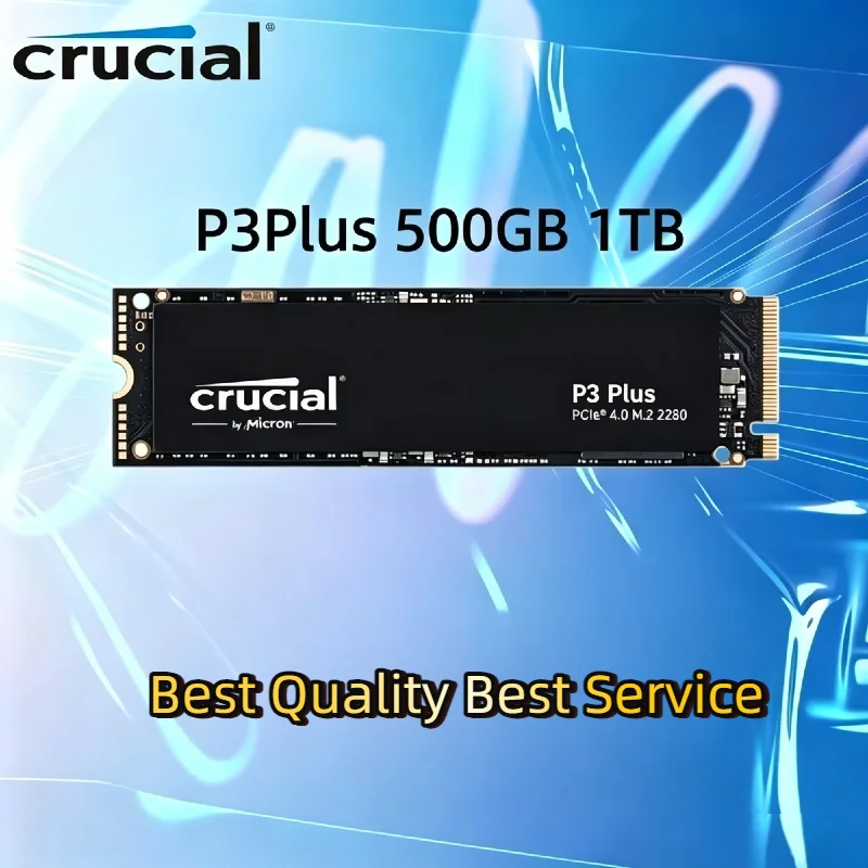 Crucial P3 Plus M.2 NVMe SSD OEM Package 500GB 1TB 2TB PCIe Gen4 3D NAND 2280 Internal Solid State Drive