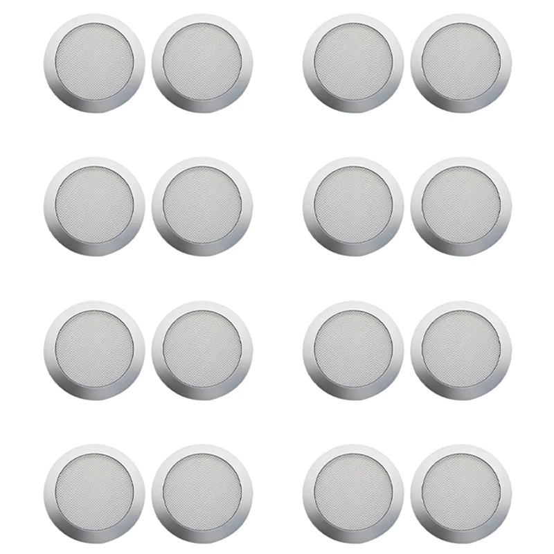 16x Plafond Luidsprekerrooster, 4-Inch Plafond Ingebedde Audio Speaker Grille (Zilver)