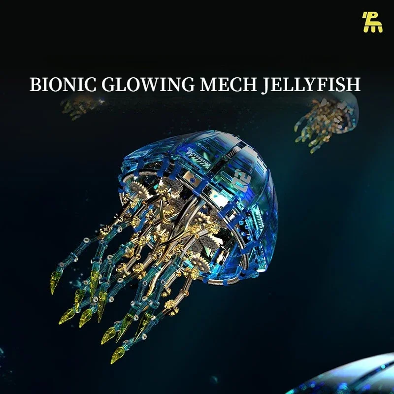 

Набор для сборки бионической механической медузы из 1146 деталей с подсветкой, креативная модель-конструктор, подарок для детей
