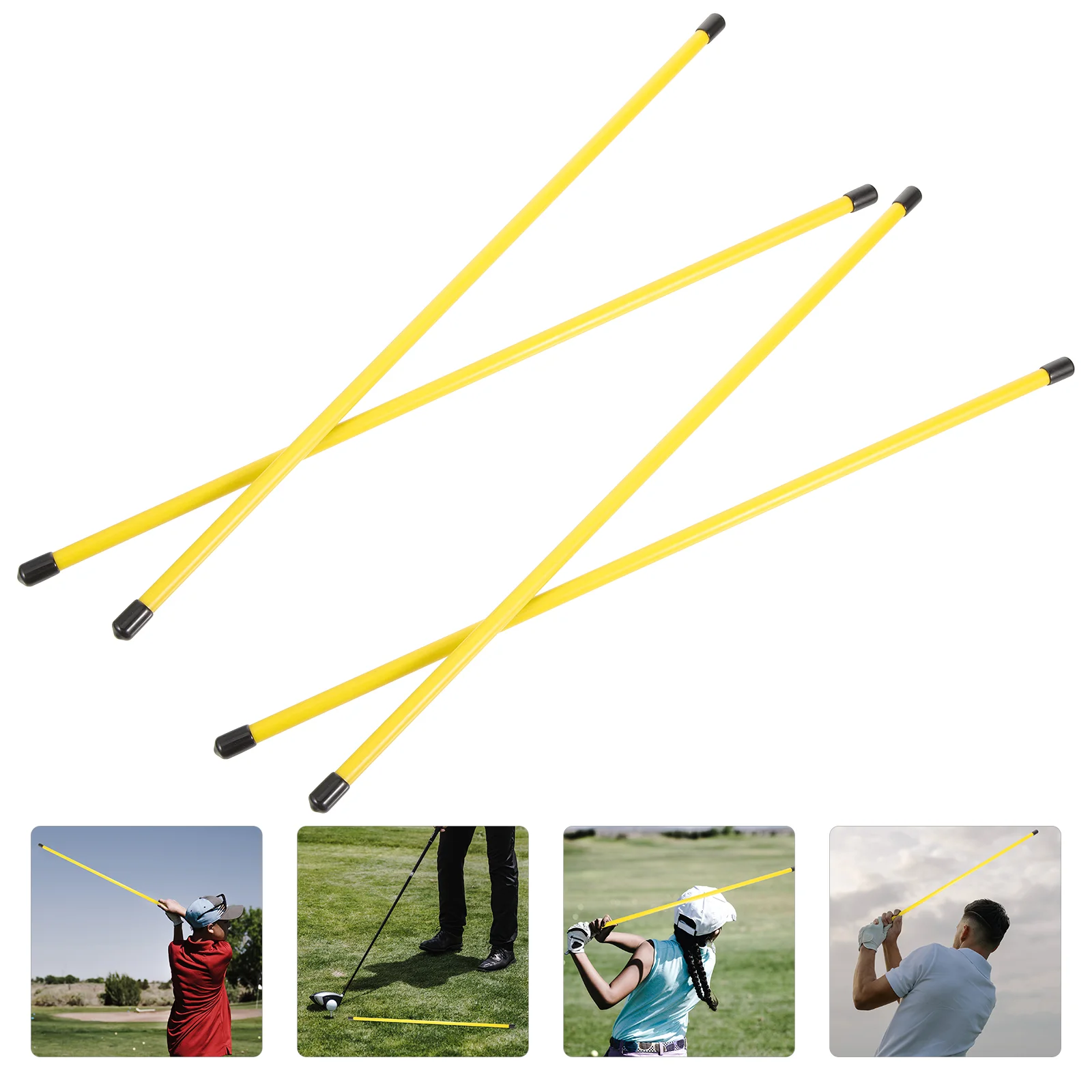 4Pcs Aim Training Aid Golf Alignment Rod Alignment Stick Putting Aid Training Aid for Golf