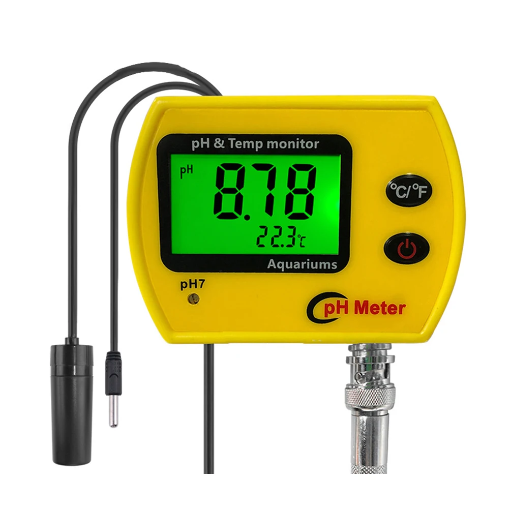 Pool Water Testing Monitor Water Quality Monitor Aquarium Digital PH Tester Pool Temp Meter Water Quality Monitor