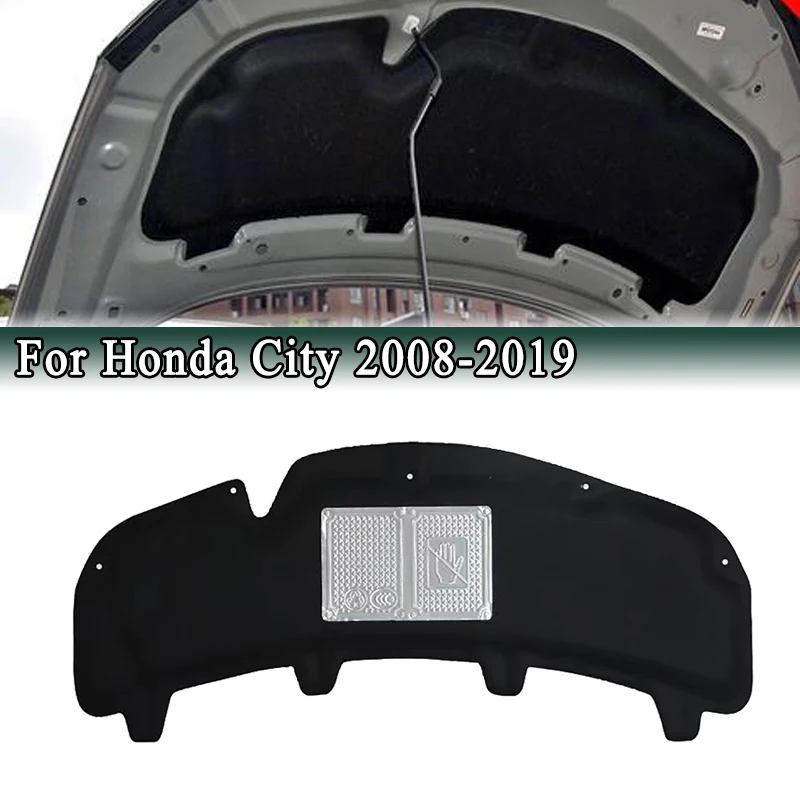 For Honda City 2008-2019 Front Engine Hood Insulation Pad Sound Heat Insulation Mat Cover