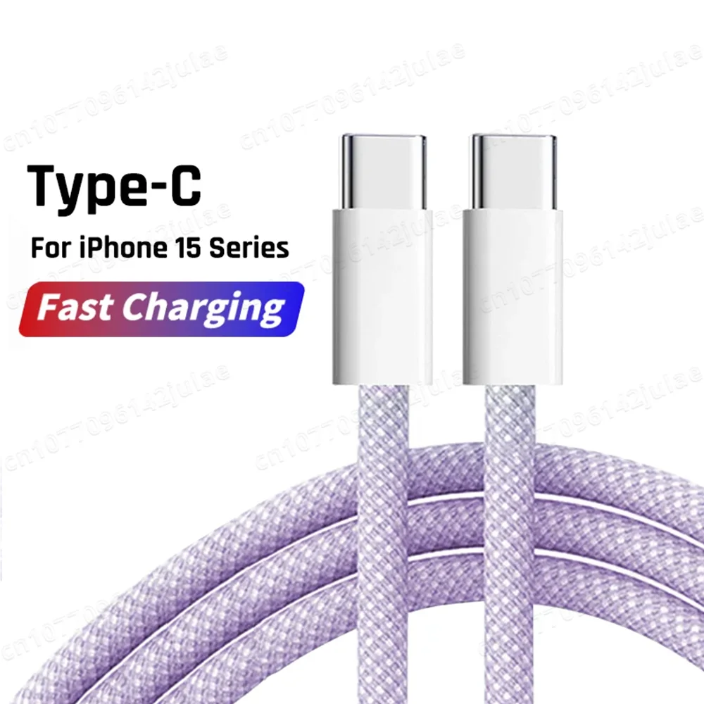 NNBILI USB C auf Typ C Farbkabel für iPhone 16 17 60 W Schnellladung für Huawei Xiaomi Samsung Typ C Weben Kabelzubehör
