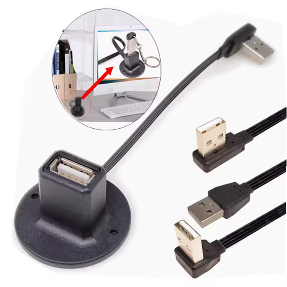 0.1m-1 מ 'שטוח אנכי שטוח usb הרחבה כבל זכר למחשב נקבה חיצוני דיסק קשיח