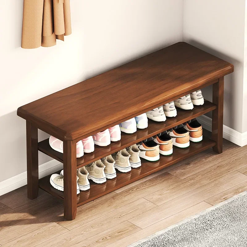 Factory Shoe Changing Stool All Solid Wood Household Door Can Be Sat In The Entrance Entrance Entrance Door Shoe Stool