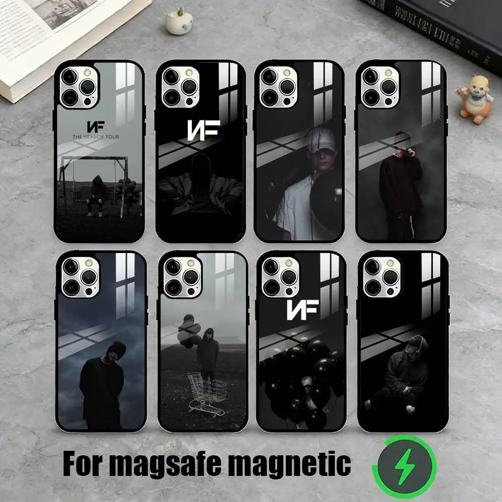 

N-NF Rapper Phone Case For iPhone17,16,15,14,13,12,11 Plus,Pro Magnetic with Magsafe Wireless Charging