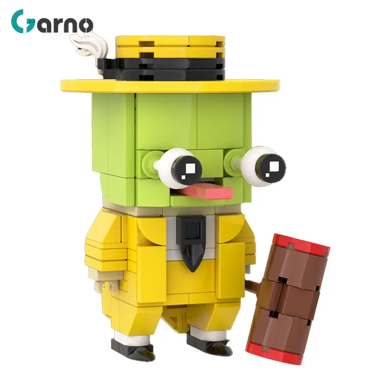 MOC Movie Men Jim Carrey The Masked Brickheadz Halloween Series Building Blocks Funny Yellow Doll Bricks Toy Gift