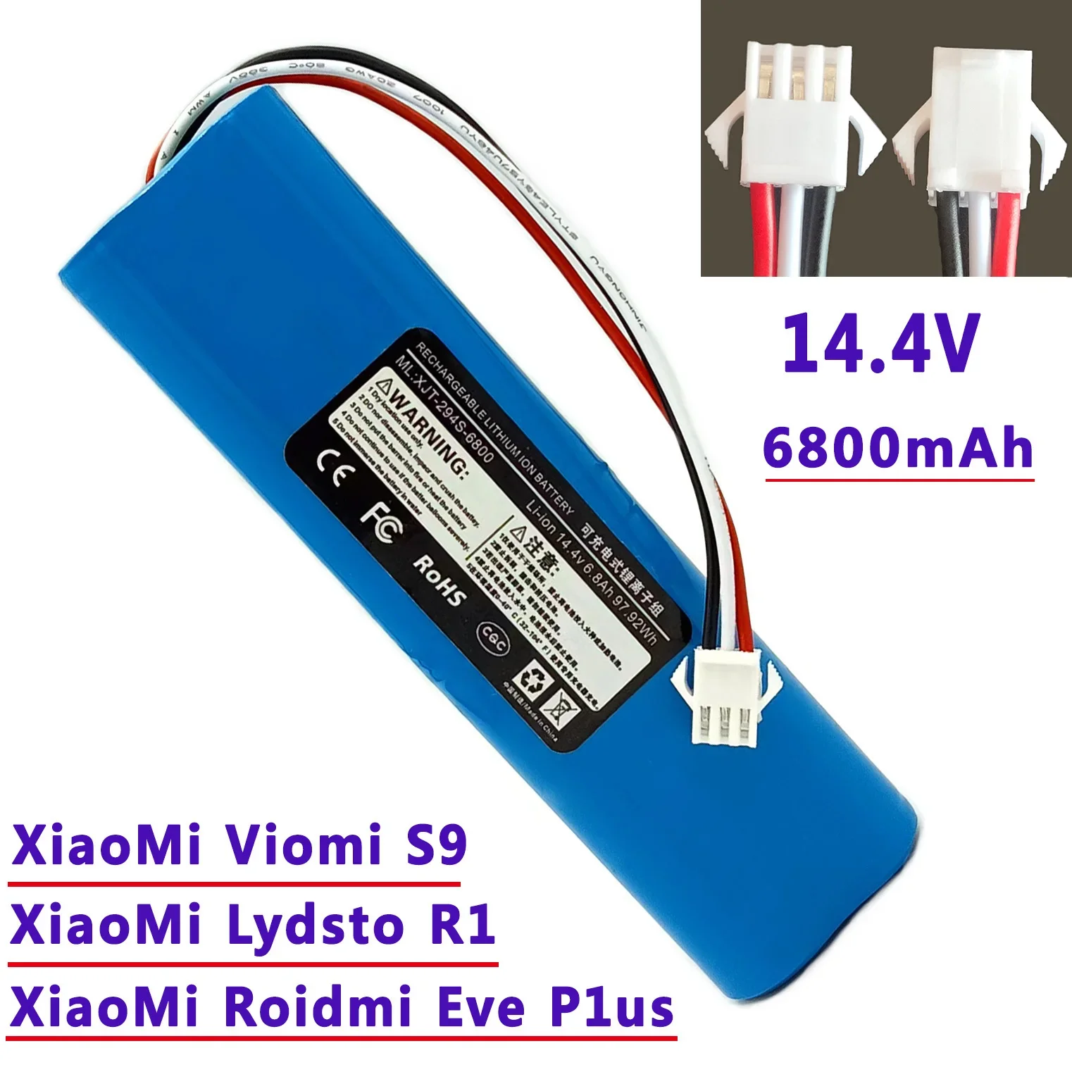 For XiaoMl Roidmi Eve Plus Original Accessories Lithium BatteryRechargeable Battery Pack is Suitable For Repair and Replacement