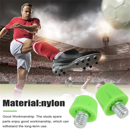 Imagen 2 del producto 12 Uds tachuelas para botas de fútbol tornillo de rosca antideslizante M6 picos de repuesto profesionales SG a AG para Adidas verde caliente