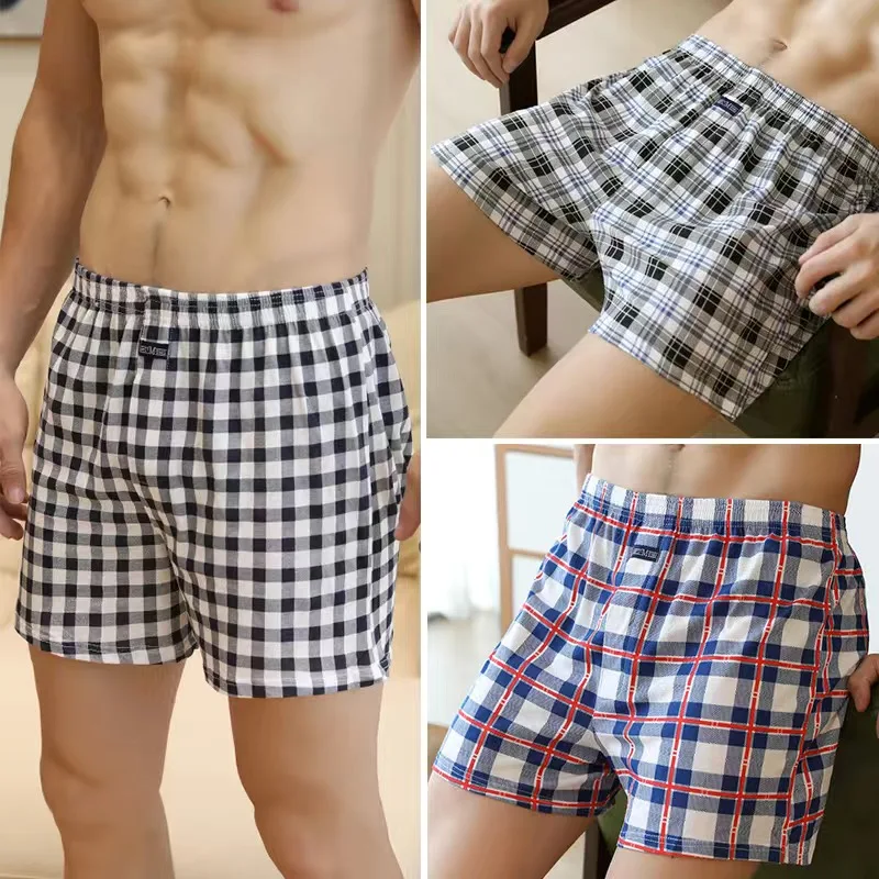 Big Underpants Pajama Bottoms at home High waist Allo pants plus size boxer briefs for men cotton slacks all high-waisted boxers