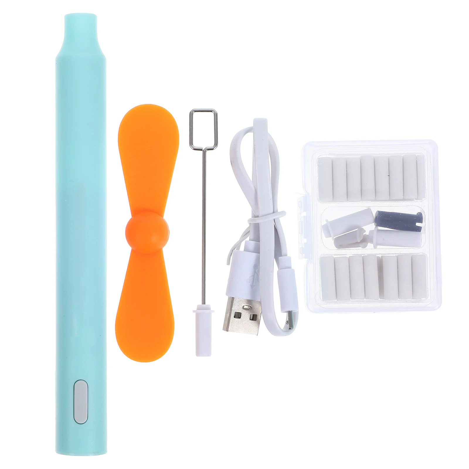 

Electric Eraser Set 1 Host 1 Fan 60 Pieces Blue Portable Automatic Fine Workmanship Student Supplies School Accessories