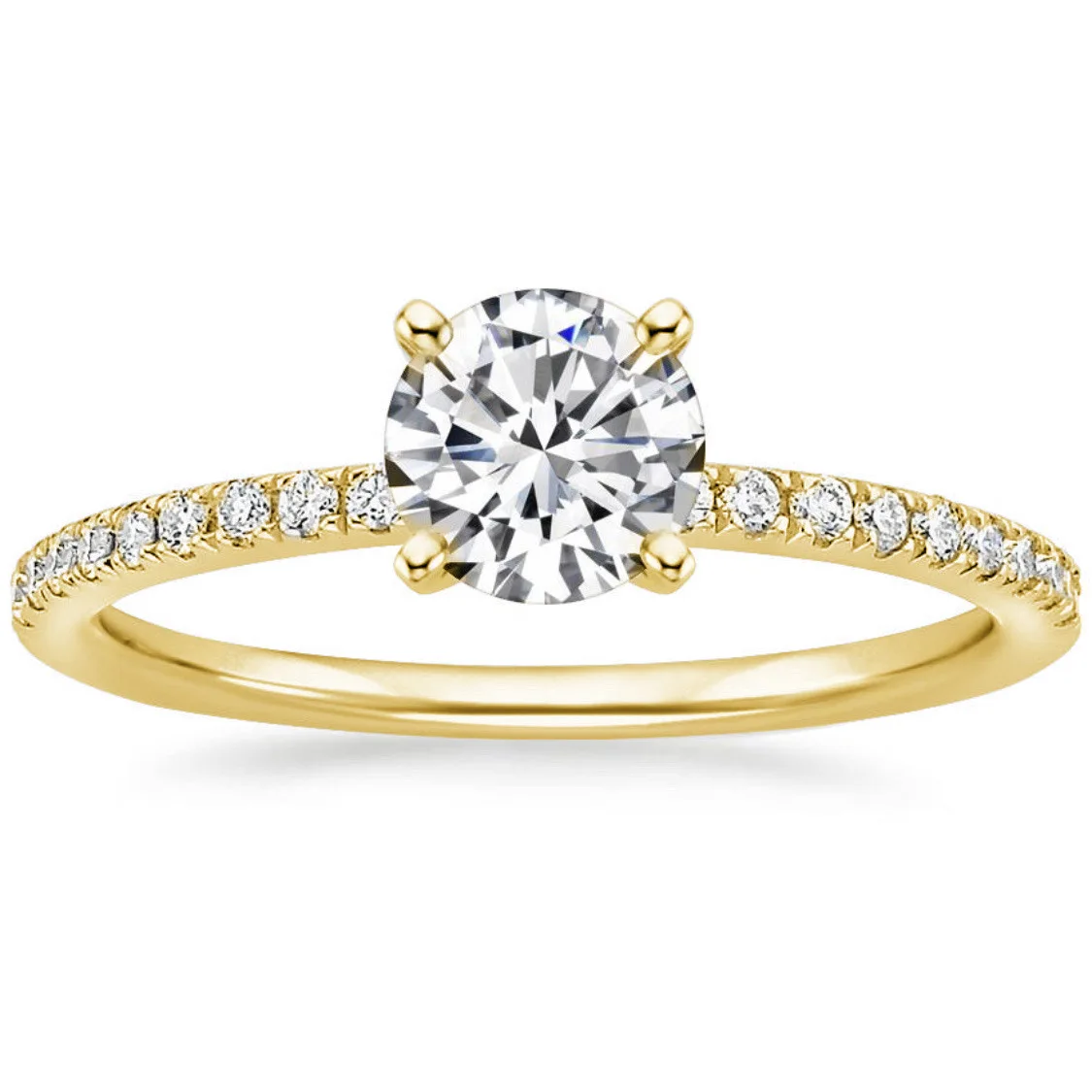 

Gold Plated Rose Gold Engagement Ring for Women Cut round Cubic Zirconia Fake Promise Wedding Band Cubic Zirconia Size 5-11