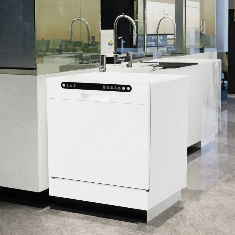 Mini embedded dishwasher, intelligent App control, stainless steel 8 sets of tableware capacity, household kitchen appliances