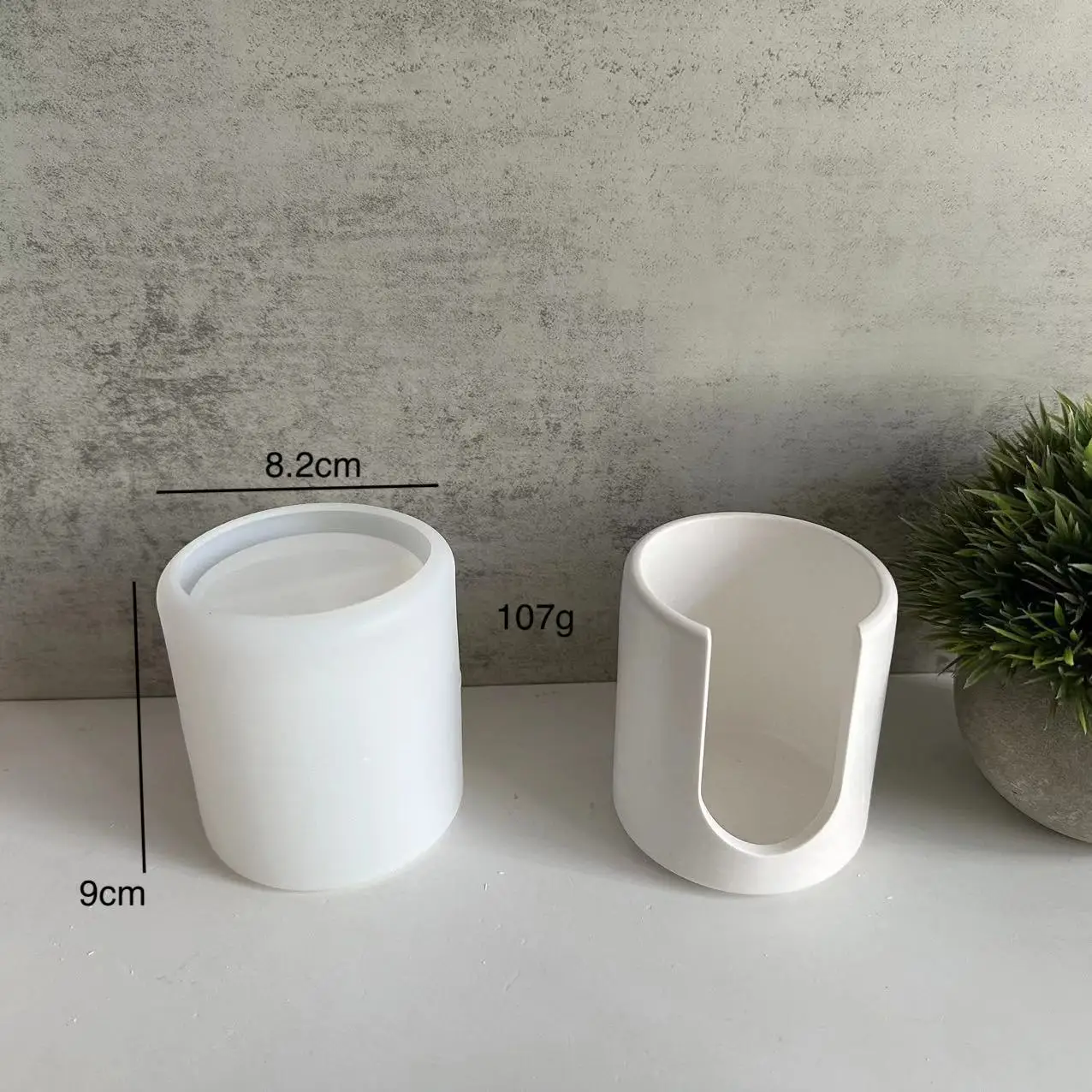 Cylindrical Incense Burner Candle Holder Silicone Mold For Gypsum Plaster DIY Candle Storage Container Decoration Molds Home