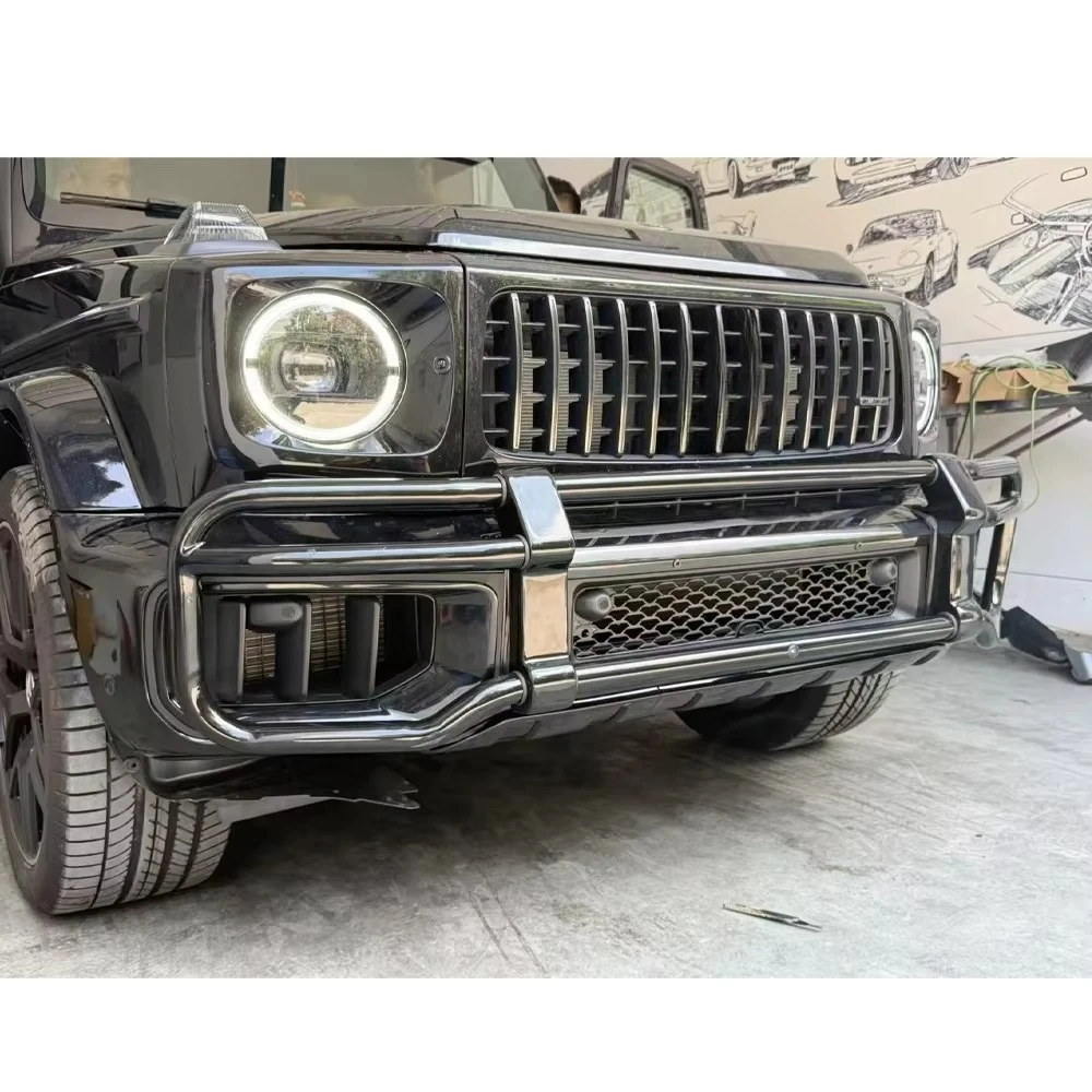 2025y W465 G63 Bull Bar Front Guard Black Front Bumper Protector Bar New Upgrade Body Parts Exterior Car Accessory