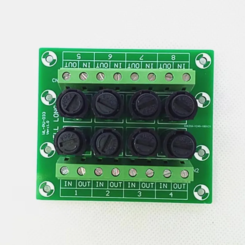 8 Channel Fuse Power Distribution Module Board 10A 5*20mm Black Fuse holder.