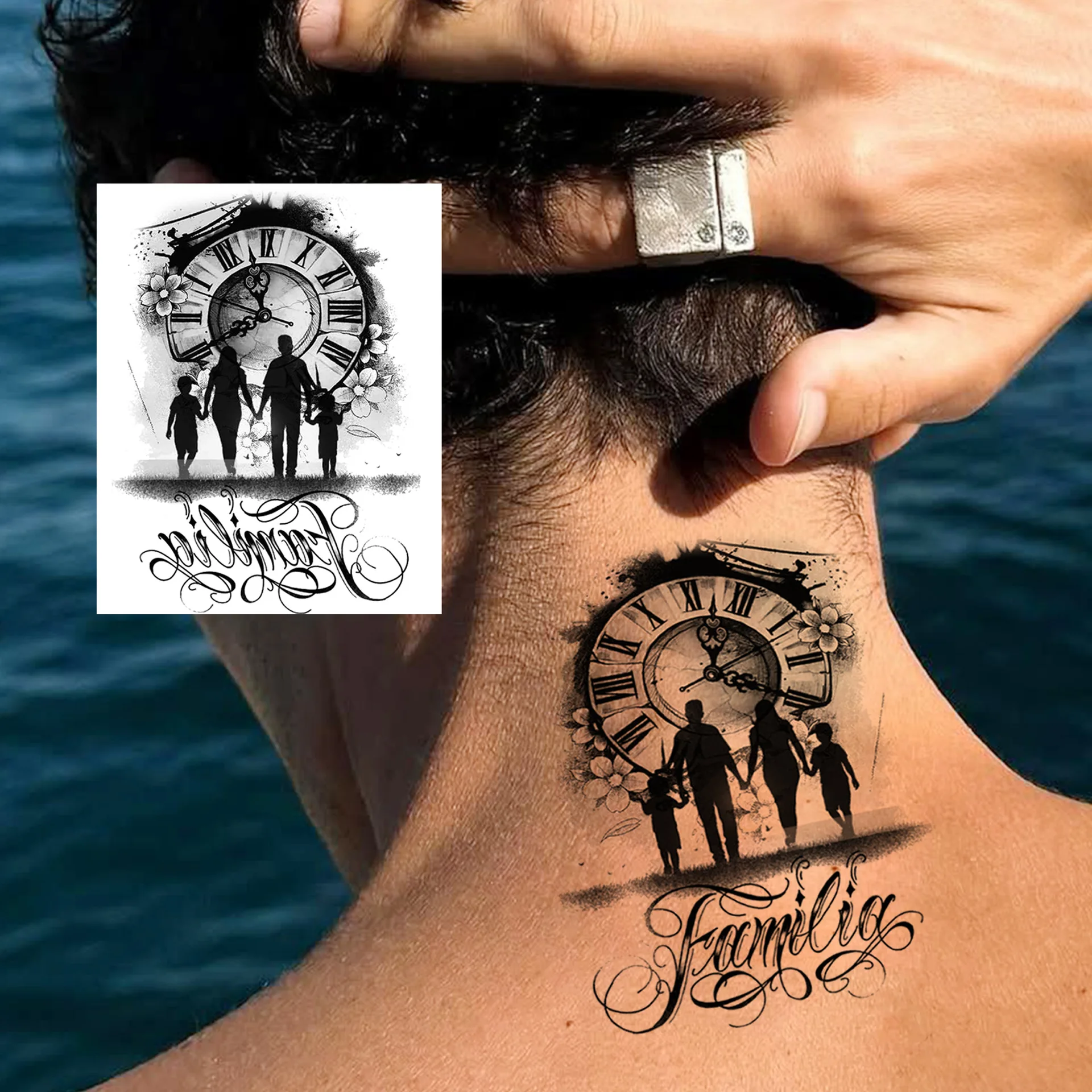 Waterproof Family Bird Tattoo Stickers Temporary High Quality Durable Fade Resistant for Hand Back Skin Safe