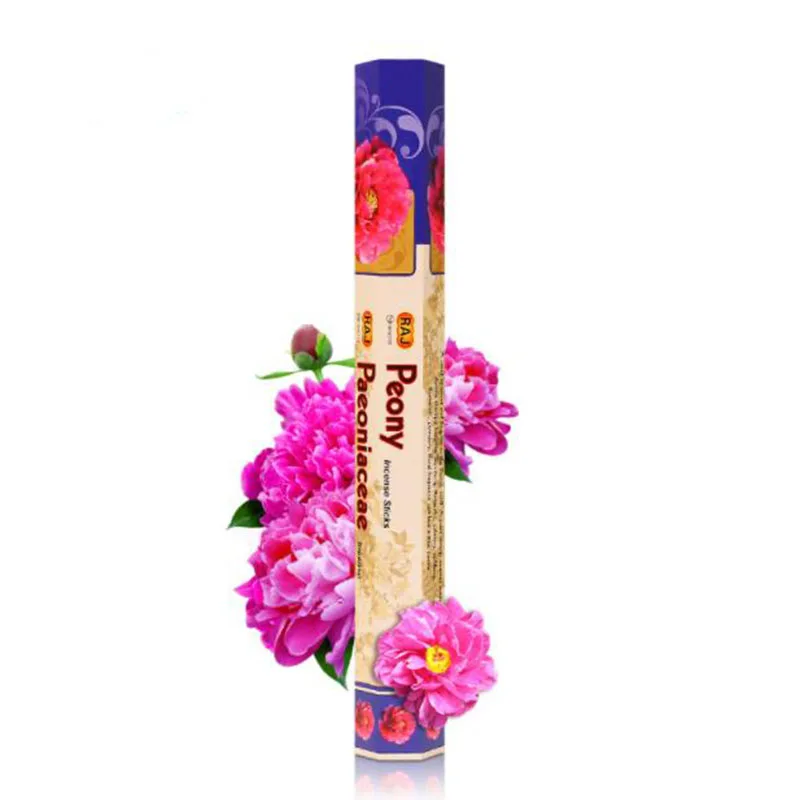 India Incense Big Box Peony Flavor Stick Incense Flower Fragrance Aroma Incense for Indoor Living Room Smell Supply